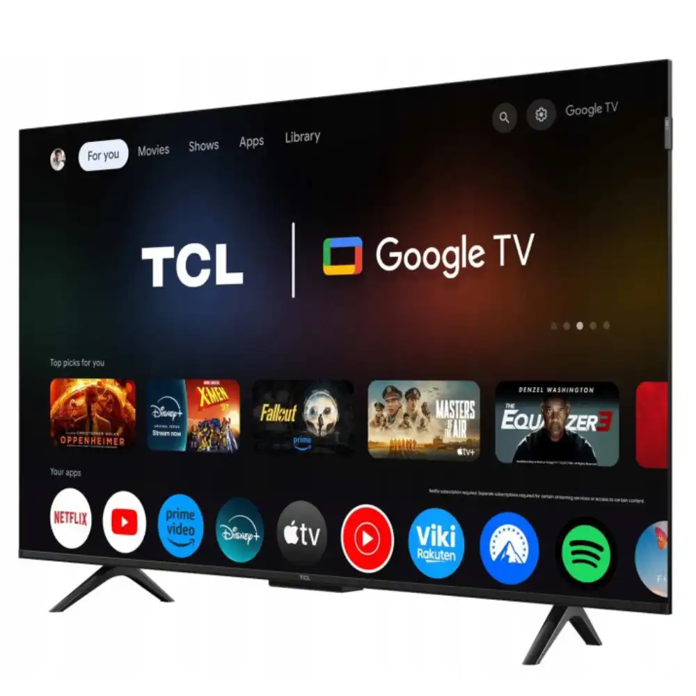 Telewizor TCL 43P7K 43" QLED 4K UHD Google TV czarny - obrazek 4