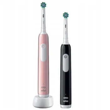 Szczoteczka elektryczna do zębów Oral-B Pro Series 1 dwupak czarna różowa