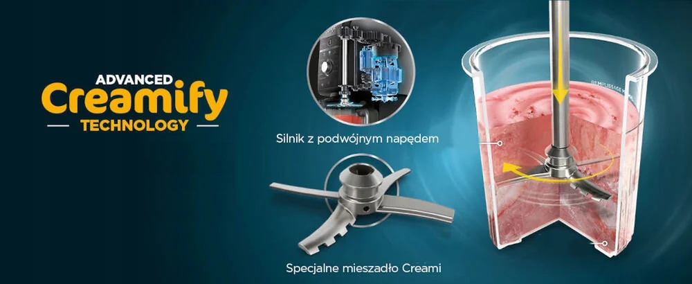 Urządzenie do lodów Ninja srebrne 2,1 l z myciem w zmywarce