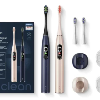 Szczoteczka soniczna 2szt. OCLEAN X Pro Digital Duo Set złota + granatowa