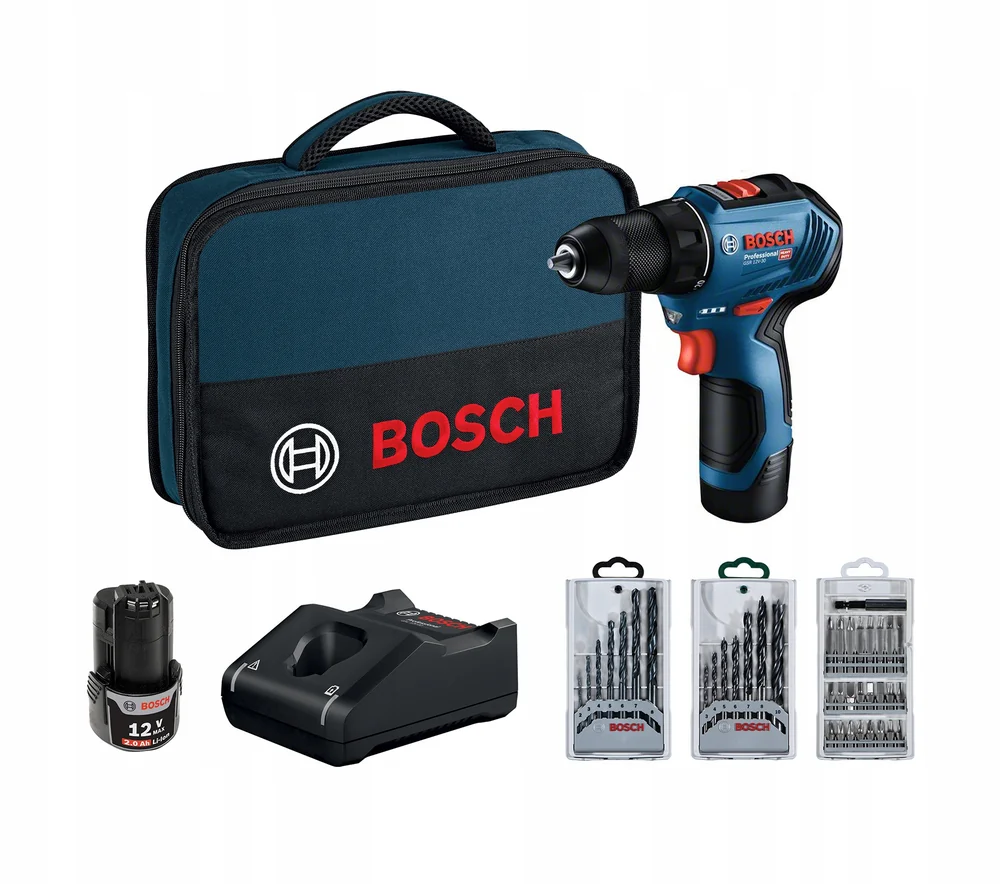 Wiertarko-wkrętarka Bosch GSR 12V-30 12 V 2 x akumulator 2 Ah (06019G9001)