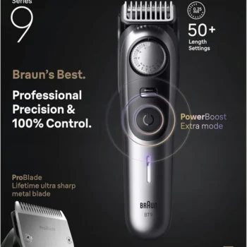 Trymer Braun Series 9 BT9520, technologia ProBlade AutoSense, PowerBoost
