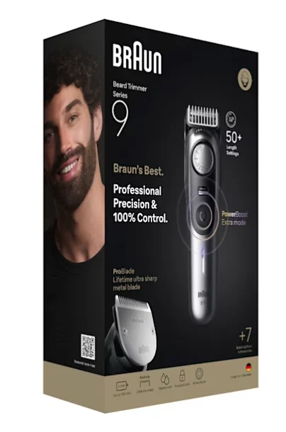 Trymer Braun Series 9 BT9520, technologia ProBlade AutoSense, PowerBoost
